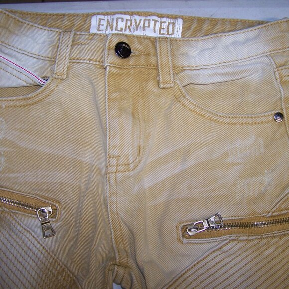 Encrypted Brand Youth Size 10 Distressed Jeans - Picture 2 of 10